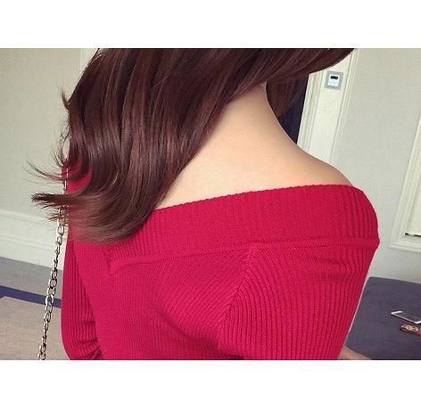 レディース　トップス　ニット　オフショルダー　セーター　長袖　無地　シンプル　カジュアル　フリーサイズ　大人可愛い　セクシー　普段着　デート　お出かけ　デイリー　ホワイト　レッド　ブラック　オレンジ　送料無料