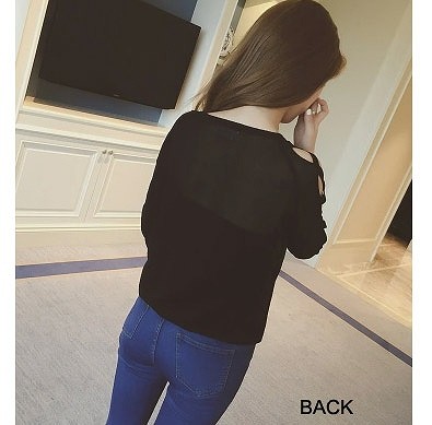 レディース　トップス　セクシー　レーススリーブ　ニット　カットソー　ラウンドネック　無地　長袖　シンプル　カジュアル　フリーサイズ　大人可愛い　フェミニン　デート　お出かけ　デイリー　ブラック　グレー　ホワイト　送料無料