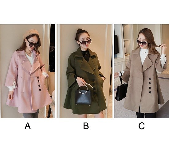 レディース　アウター　ゆったり　ビッグラペルコート　長袖　シンプル　無地　カジュアル　大人可愛い　フェミニン　オフィス　通勤　OL　学生　デート　お出かけ　デイリー　ピンク　カーキ　ベージュ　送料無料