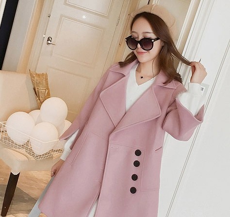 レディース　アウター　ゆったり　ビッグラペルコート　長袖　シンプル　無地　カジュアル　大人可愛い　フェミニン　オフィス　通勤　OL　学生　デート　お出かけ　デイリー　ピンク　カーキ　ベージュ　送料無料