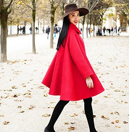 レディース　アウター　ゆったり　ウール　ポンチョコート　長袖　シンプル　無地　カジュアル　大人可愛い　フェミニン　オフィス　通勤　OL　学生　デート　お出かけ　デイリー　レッド　ブラック　送料無料