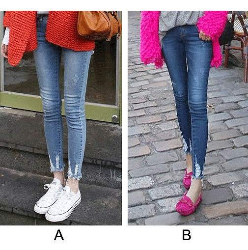 レディース　ボトムス　クロップドパンツ　スキニー　カットオフデニム　ジーンズ　無地　9分丈　大人カジュアル　フェミニン　大きいサイズ　シンプル　美脚　脚長効果　リゾート　普段着　デイリー　お出かけ　デート　ブルー　送料無料