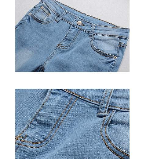 レディース　ボトムス　クロップドパンツ　スキニー　カットオフデニム　ジーンズ　無地　9分丈　大人カジュアル　フェミニン　大きいサイズ　シンプル　美脚　脚長効果　リゾート　普段着　デイリー　お出かけ　デート　ブルー　送料無料