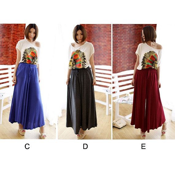 レディース　ボトムス　ガウチョパンツ　ワイドパンツ　デニムパンツ　スカンツ　スカーチョ　無地　スウェット　大人カジュアル　シンプル　大きいサイズ　リゾート　普段着　デイリー　お出かけ　旅行　デート　ブラック　グレー　ブルー　レッド　送料無料