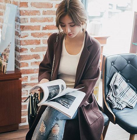 レディース　アウター　ロングコート　長袖　カーディガン　ライトアウター　無地　シンプル　カジュアル　秋冬　ポケット　大人可愛い　フリーサイズ　フェミニン　オフィス　仕事　デート　お出かけ　デイリー　普段着　カーキ　ブラウン　送料無料