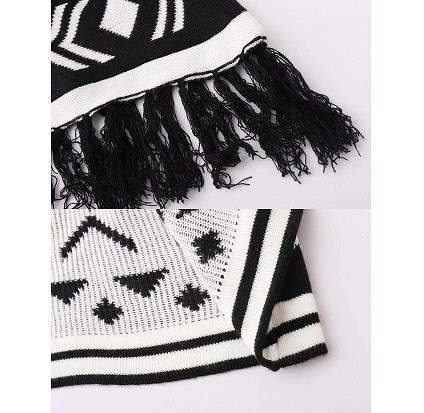 レディース　トップス　ポンチョ　マント　フリンジ　５分袖　幾何学模様　シンプル　カジュアル　春秋冬　大人可愛い　フリーサイズ　フェミニン　オフィス　仕事　デート　お出かけ　デイリー　普段着　ブラック　ピンク　送料無料