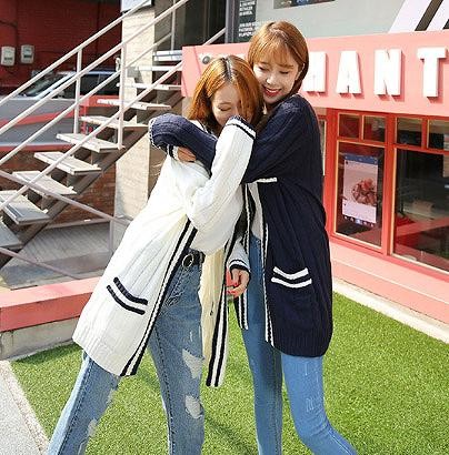レディース　セミロング　ニット　カーディガン　ライトアウター　Vネック　長袖　無地　シンプル　カジュアル　フリーサイズ　秋冬　大人可愛い　フェミニン　オフィス　デート　お出かけ　デイリー　普段着　ホワイト　ブラック　送料無料