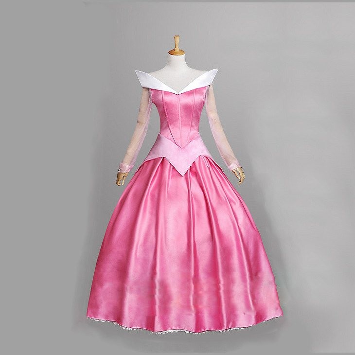 レディース　コスチューム　眠り姫　プリンセス　ドレス　ハロウィン　カーニバル　イベント　本格派　リアルデザイン　公演　演劇　ステージ　コスプレ　衣装　パーティ　仮装　ピンク　送料無料