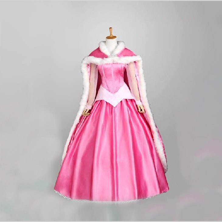 レディース　コスチューム　眠り姫　プリンセス　ドレス　ハロウィン　カーニバル　イベント　本格派　リアルデザイン　公演　演劇　ステージ　コスプレ　衣装　パーティ　仮装　ピンク　送料無料