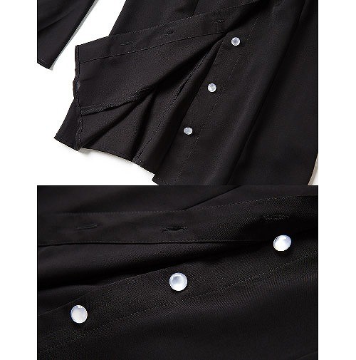 レディース　トップス　Vネック　シャツ　ベルスリーブ　7分袖　無地　シンプル　セクシー　シック　大きいサイズ　大人可愛い　オフィス　仕事　デート　お出かけ　結婚式　2次会　パーティ　謝恩会　ブラック　送料無料