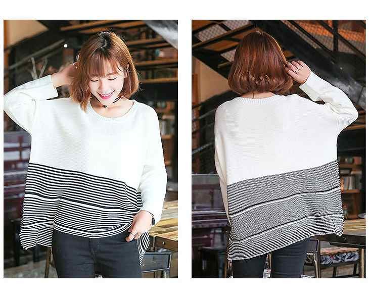 レディース　トップス　ニット　セーター　テールカット　ショート丈　プルオーバー　ボーダー　シンプル　カジュアル　フリーサイズ　大人可愛い　フェミニン　オフィス　デート　お出かけ　デイリー　ホワイト　送料無料
