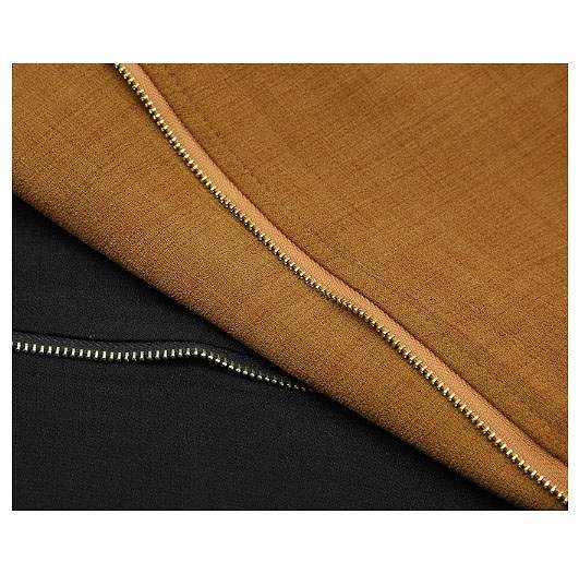 レディース　ファスナー　ジャケット　長袖　ショート丈　おしゃれ　ストリート　カジュアル　大人可愛い　エレガント　デート　デイリー　お出かけ　キャメル　送料無料