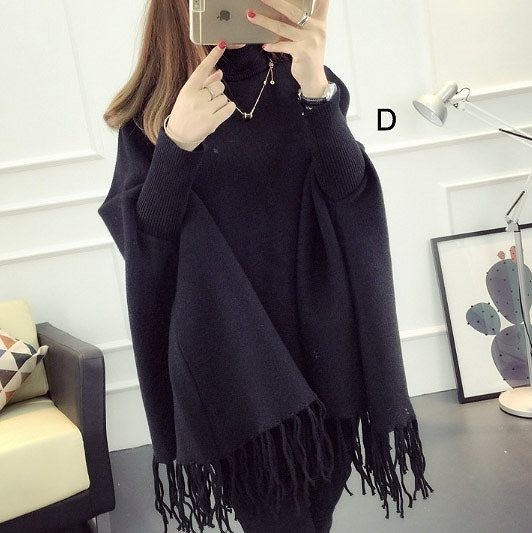 レディース　セーター　ショールスタイル　長袖　タートルネック　おしゃれ　ストリート　カジュアル　大人可愛い　エレガント　デート　デイリー　お出かけ　グレー　カーキ　レッド　ブラック　送料無料