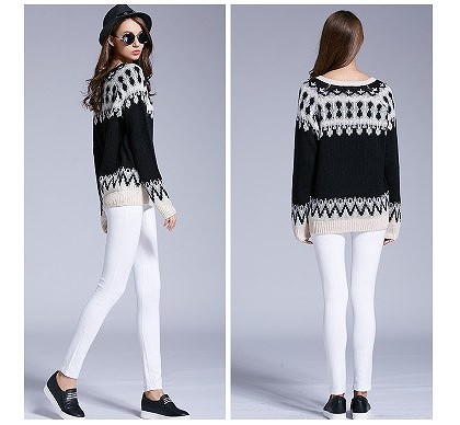 レディース　トップス　ニット　セーター　ラウンドネック　ノルディック　長袖　冬　シンプル　カジュアル　大人可愛い　エレガント　オフィス　仕事　デート　お出かけ　デイリー　普段着　ワイン　ブラック　送料無料