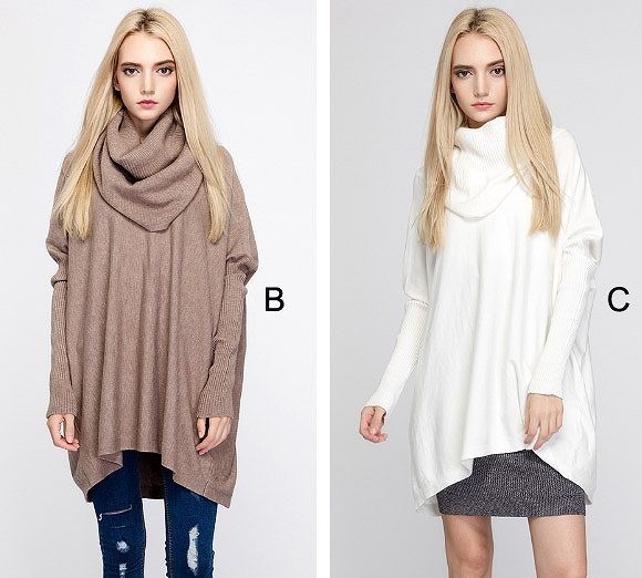 レディース　トップス　タートルネック　カットソー　ニット　長袖　無地　シンプル　カジュアル　ゆったり　フリーサイズ　大人可愛い　デート　お出かけ　デイリー　グレー　ブラウン　ホワイト　送料無料