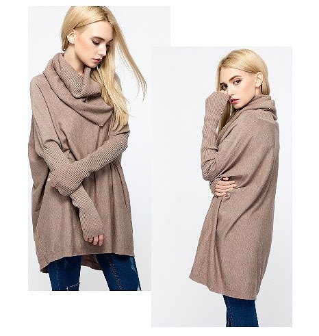 レディース　トップス　タートルネック　カットソー　ニット　長袖　無地　シンプル　カジュアル　ゆったり　フリーサイズ　大人可愛い　デート　お出かけ　デイリー　グレー　ブラウン　ホワイト　送料無料