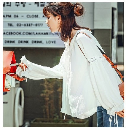 レディース　巾着シフォンシャツ　長袖　ミディアム丈　おしゃれ　ストリート　カジュアル　大人可愛い　エレガント　デート　デイリー　お出かけ　ホワイト　ピンク　送料無料