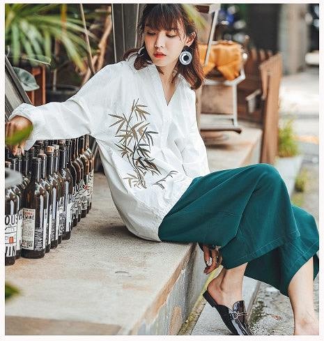 レディース　ワイドパンツ　ガウチョパンツ　七分丈　おしゃれ　ストリート　カジュアル　大人可愛い　エレガント　デート　デイリー　お出かけ　グリーン　送料無料