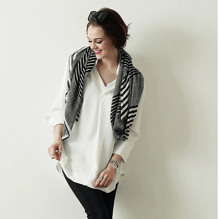 レディース　トップス　ドルマン　スキッパー　ロング　シャツ　Vネック　長袖　シンプル　無地　ゆったり　コットン　カジュアル　大きいサイズ　大人可愛い　オフィス　ビジネス　仕事　デート　お出かけ　デイリー　普段着　ホワイト　送料無料