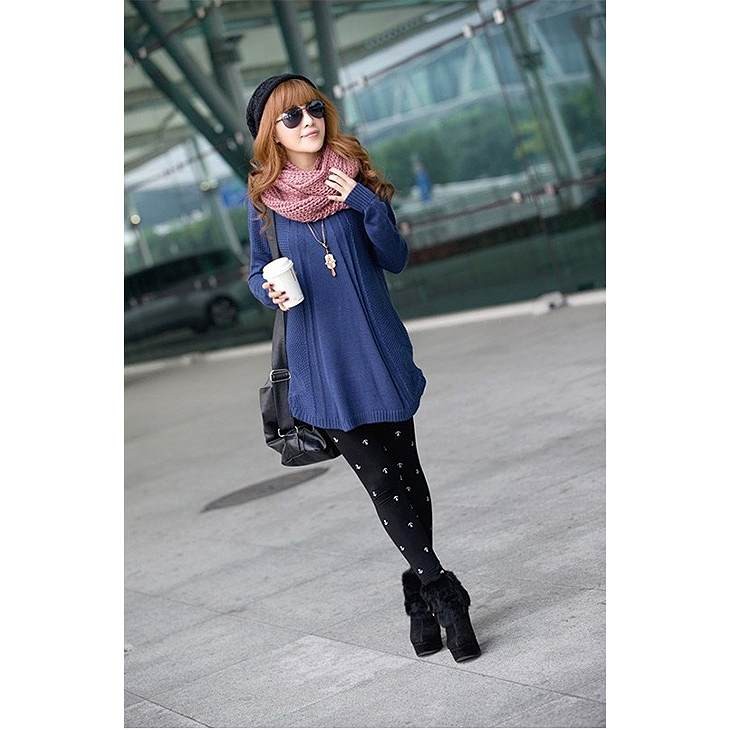 レディース　トップス　チュニック　ワンピース　ラウンドネック　ニット　長袖　無地　シンプル　ゆったり　カジュアル　フリーサイズ　大人可愛い　デート　お出かけ　デイリー　普段着　ブラック　イエロー　ピンク　ホワイト　ネイビー　送料無料