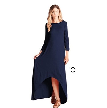 レディース　マキシ丈　ワンピース　無地　ロングワンピ　長袖　ラウンドネック　大人カジュアル　大きいサイズ　シンプル　リゾート　デイリー　お出かけ　デート　グレー　ブラック　ネイビー　送料無料