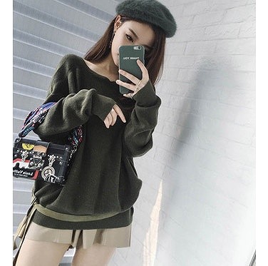 レディース　トップス　ニット　ショート　セーター　Vネック　長袖　無地　シンプル　カジュアル　ゆったり　大人可愛い　フェミニン　オフィス　仕事　デート　お出かけ　デイリー　普段着　カーキ　レッド　送料無料