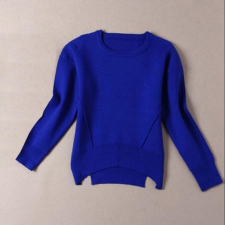 レディース　セットアップ　トップス&スカート　ニット　セーター　ラウンドネック　膝下丈　ミニスカート　無地　清楚　カジュアル　大人可愛い　シンプル　リゾート　普段着　デイリー　お出かけ　デート　ブルー　ホワイト　送料無料