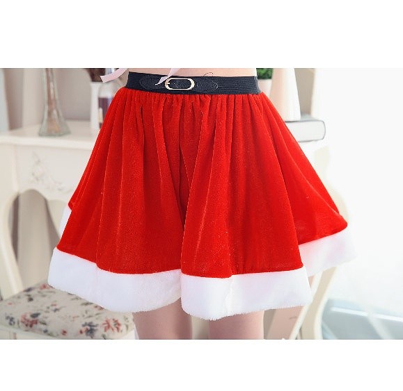 レディース　コスチューム　サンタクロース　レッグウォーマー　帽子付き　ワンピース　ミニドレス　長袖　無地　イベント　本格派　フリーサイズ　リアルデザイン　クリスマス会　ステージ　コスプレ　衣装　仮装　パーティ　ブラック　レッド　ピンク　ホワイト　送料無料