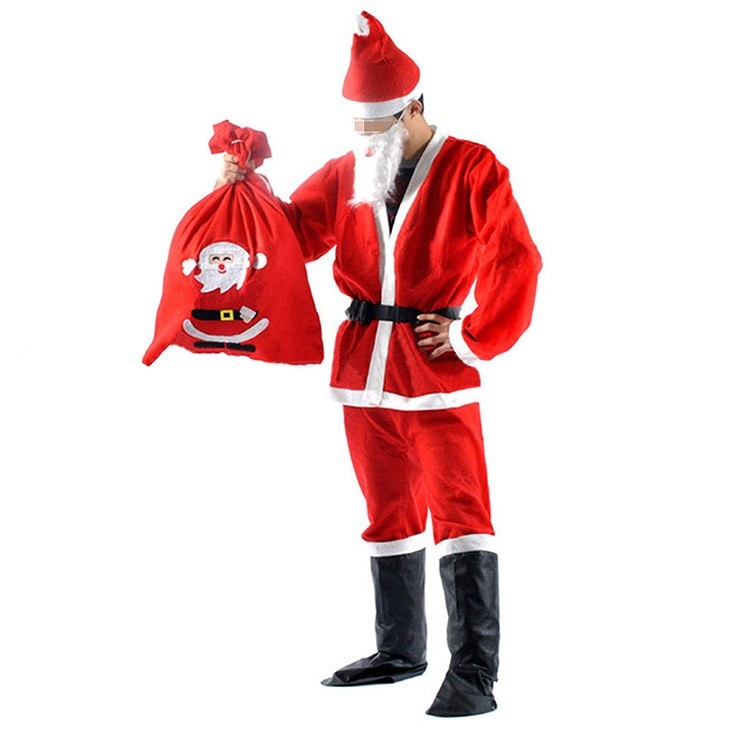 メンズ　コスチューム　サンタクロース　クリスマス　イベント　パーティー　赤　なりきり　家族サンタ　プチプラ　フリーサイズ　クリスマス会　ベーシック　レッド　男性用　送料無料