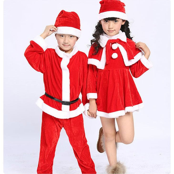 キッズ　クリスマス　衣装　コスプレ　ちびサンタ　可愛い　ワンピース　ズボン　レッド　ぽんちょ　男の子　女の子　クリスマス会　衣装　コスチューム　ステージ　イベント　送料無料