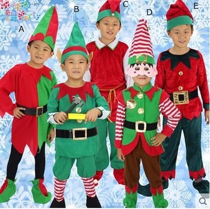 キッズ　クリスマス　コスプレ　イベント　パーティー　男の子　サンタ　ピエロ　ピーターパン　クリスマス会　子ども会　お揃い　レッド　グリーン　衣装　コスチューム　ステージ　送料無料