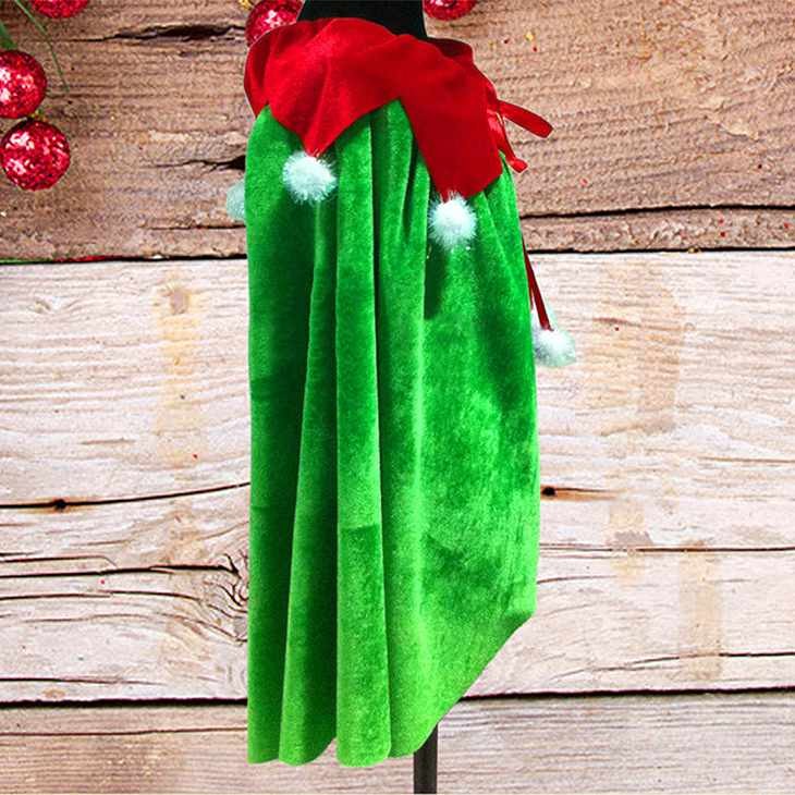 キッズ　クリスマス　コスプレ　コスプレ　マント　小人　グリーン　パーティー　女の子　男の子　イベント　ステージ　クリスマス会　送料無料