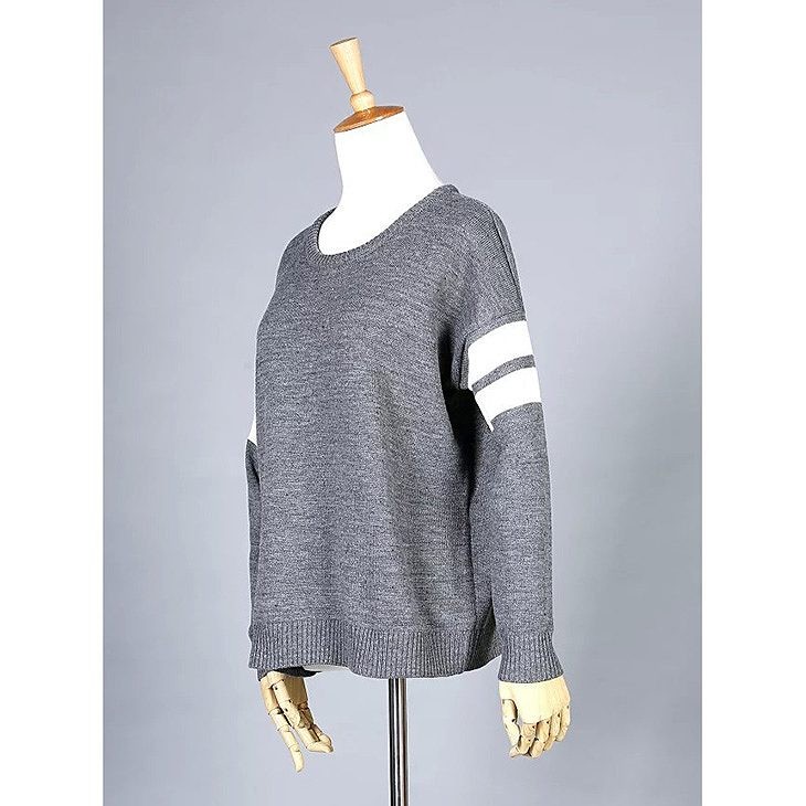 レディース　トップス　カットソー　トレーナー　カジュアル　シンプル　無地　スポーツ　長袖　お出かけ　デイリー　グレー　ネイビー　グリーン　レッド　送料無料