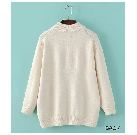 レディース　ニットセーター　クルーネック　長袖　トップス　ゆったり　無地　大人可愛い　フェミニン　シンプル　デート　お出かけ　デイリー　普段着　グレー　ホワイト　送料無料