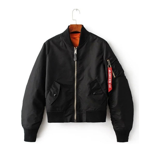 レディース　フライトジャケット　長袖　トップス　リバーシブル　小さいサイズ　無地　ミリタリー　シンプル　デート　お出かけ　デイリー　ブラック　グレー　カーキ　送料無料