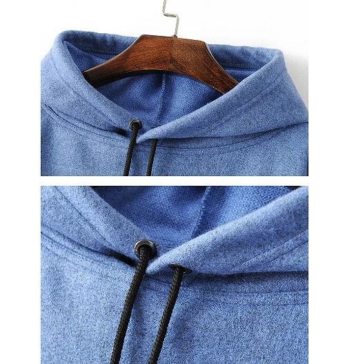 レディース　羊毛混カットソー　長袖　フード付き　トップス　ゆったり　バットシルエット　ショート丈　大人可愛い　シンプル　デート　お出かけ　外出　デイリー　ブルー　送料無料