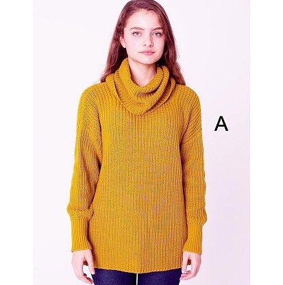 レディース　ニットセーター　長袖　オフタートルネック　トップス　ゆったり　大人可愛い　シンプル　デート　お出かけ　外出　デイリー　全８色　送料無料