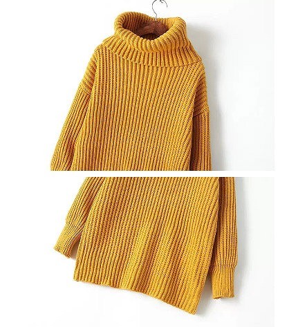 レディース　ニットセーター　長袖　オフタートルネック　トップス　ゆったり　大人可愛い　シンプル　デート　お出かけ　外出　デイリー　全８色　送料無料