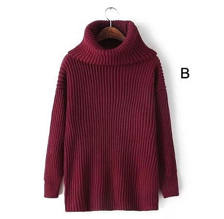レディース　ニットセーター　長袖　オフタートルネック　トップス　ゆったり　大人可愛い　シンプル　デート　お出かけ　外出　デイリー　全８色　送料無料