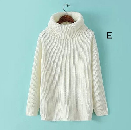レディース　ニットセーター　長袖　オフタートルネック　トップス　ゆったり　大人可愛い　シンプル　デート　お出かけ　外出　デイリー　全８色　送料無料