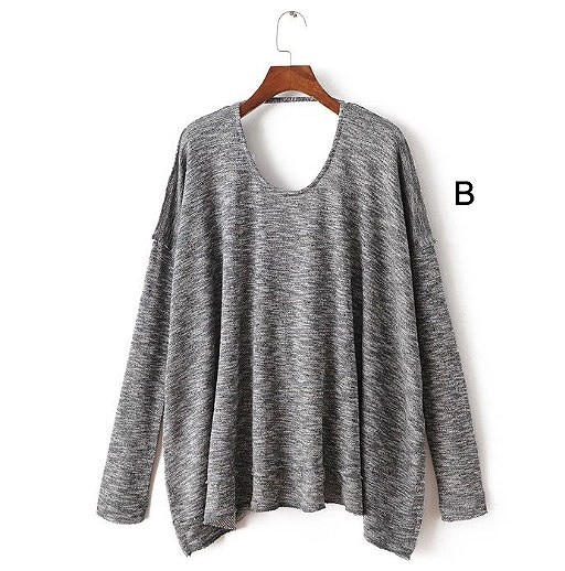 レディース　Ｔシャツ　ホルターネック　オープンバック　長袖　セクシー　ゆったり　トップス　大人可愛い　シンプル　デート　お出かけ　普段使い　外出　デイリー　ライトグレー　グレー　送料無料