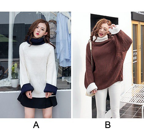 レディース　トップス　ニット　ハイネック　セーター　長袖　無地　スリット　個性的　カジュアル　大人可愛い　フリーサイズ　フェミニン　オフィス　仕事　デート　お出かけ　デイリー　普段着　ホワイト　ブラウン　送料無料