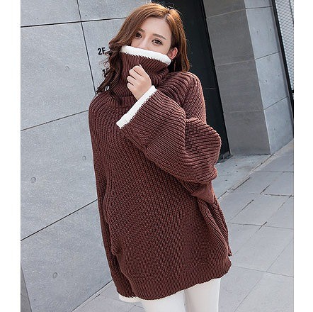 レディース　トップス　ニット　ハイネック　セーター　長袖　無地　スリット　個性的　カジュアル　大人可愛い　フリーサイズ　フェミニン　オフィス　仕事　デート　お出かけ　デイリー　普段着　ホワイト　ブラウン　送料無料