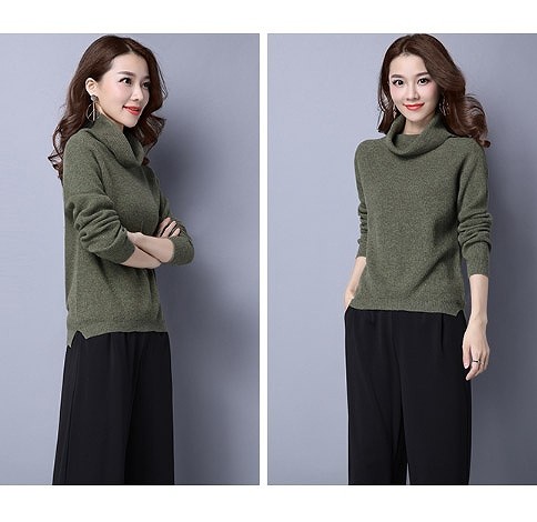 レディース　トップス　ニット　オフタートル　セーター　長袖　無地　定番　カジュアル　大人可愛い　大きいサイズ　フェミニン　オフィス　仕事　デート　お出かけ　デイリー　普段着　グレー　ベージュ　グリーン　ブラック　ピンク　送料無料
