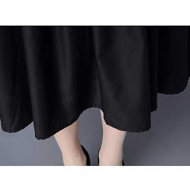 レディース　ノースリーブ　ワンピース　無地　オフタートル　フィッシュテール　フレア　ミモレ丈　ゆったり　大人カジュアル　シック　大きいサイズ　シンプル　リゾート　普段着　デイリー　お出かけ　デート　グレー　レッド　ブラック　送料無料