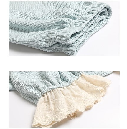 レディース　パジャマ　ナイトウェア　ゆったり　フリル　無地　ラウンドネック　長袖　シンプル　カジュアル　フェミニン　大人可愛い　リラックス　ルームウェア　ラフスタイル　ブルー　ピンク　送料無料