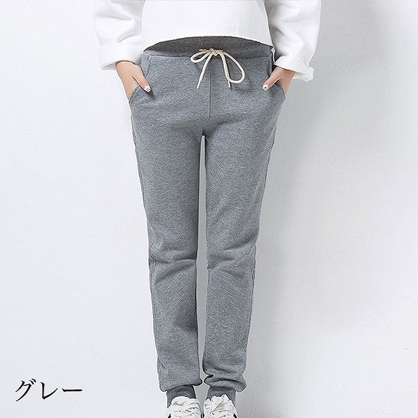 レディース　ジョガーパンツ　ソリッドカラー　おしゃれ　ストリート　カジュアル　大人可愛い　スポーツ　デート　デイリー　お出かけ　ライトグレー　グレー　赤　紺　黒　送料無料