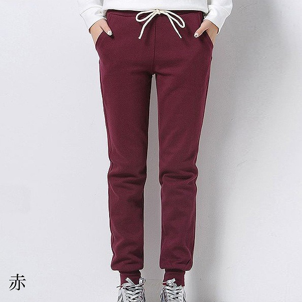 レディース　ジョガーパンツ　ソリッドカラー　おしゃれ　ストリート　カジュアル　大人可愛い　スポーツ　デート　デイリー　お出かけ　ライトグレー　グレー　赤　紺　黒　送料無料
