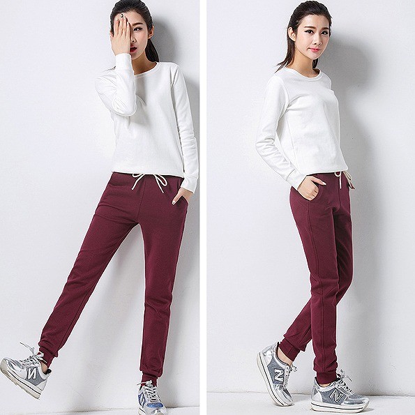 レディース　ジョガーパンツ　ソリッドカラー　おしゃれ　ストリート　カジュアル　大人可愛い　スポーツ　デート　デイリー　お出かけ　ライトグレー　グレー　赤　紺　黒　送料無料