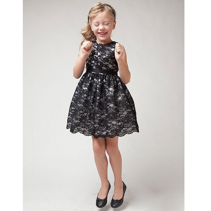 キッズ　ジュニア　子供服　ミニドレス　ワンピース　無地　レース　リボン　ノースリーブ　フォーマル　かわいい　キュート　パーティ　発表会　七五三　お祝い　誕生日　イベント　結婚式　フラワーガール　記念日　ブラック　ベージュ　送料無料